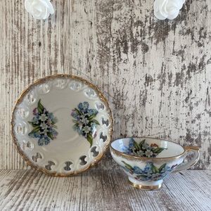 Vintage Ucagco floral cup and saucer